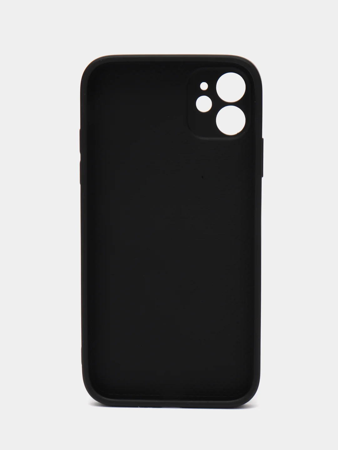 Черный чехол силиконовый со стеклянной панелью для iPhone 11
