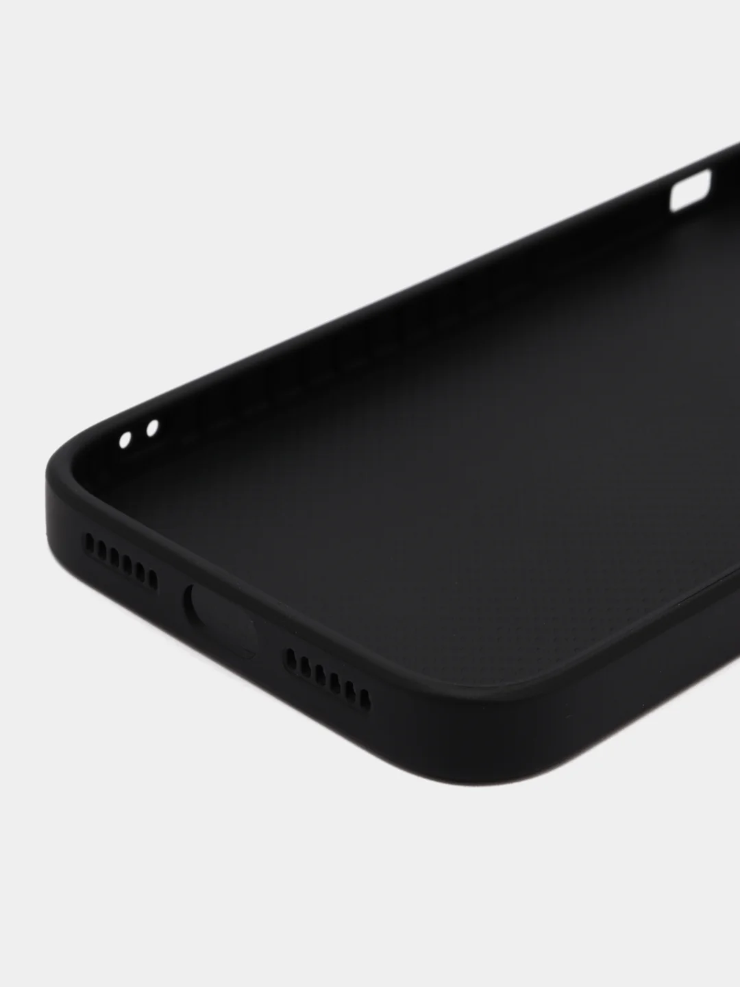 Черный чехол силиконовый со стеклянной панелью для iPhone 11