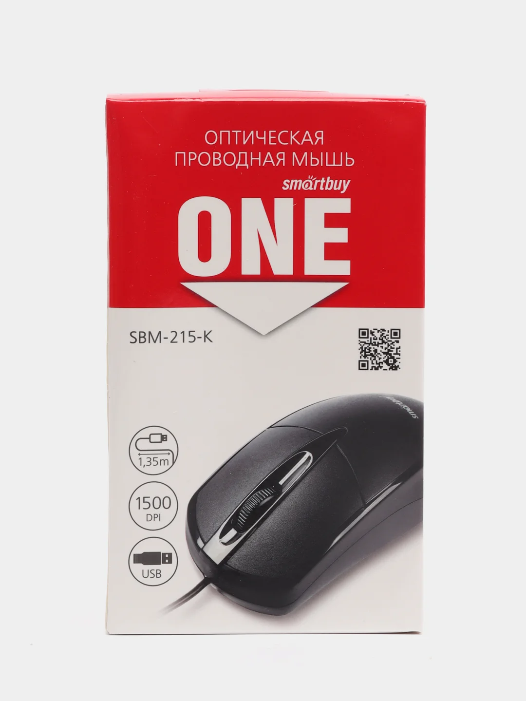 Мышь проводная компьютерная 1500 dpi, Smartbuy One SBM-215-K