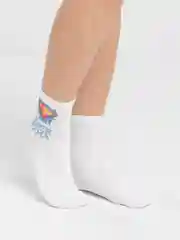 Белый женские носки "Супер Мама"