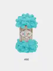Фиолетовый пряжа Alize puffy петельки