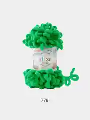 Мятный пряжа Alize puffy петельки