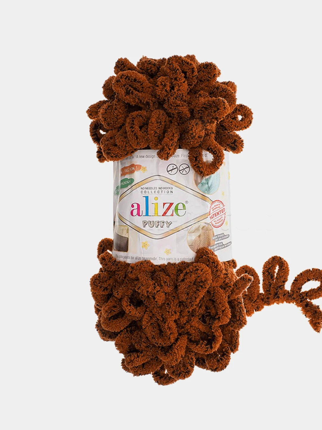 Приглушённый хаки пряжа Alize puffy петельки