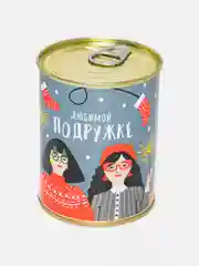 Алый носки в банке, женские. Подарок девушке