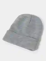 Серый шапка бини вязаная унисекс