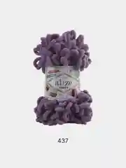 Лавандовый пряжа Alize puffy петельки