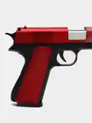 Красный большой набор пистолет с глушителем и мягкими патронами / НИгровой военный набор автомат