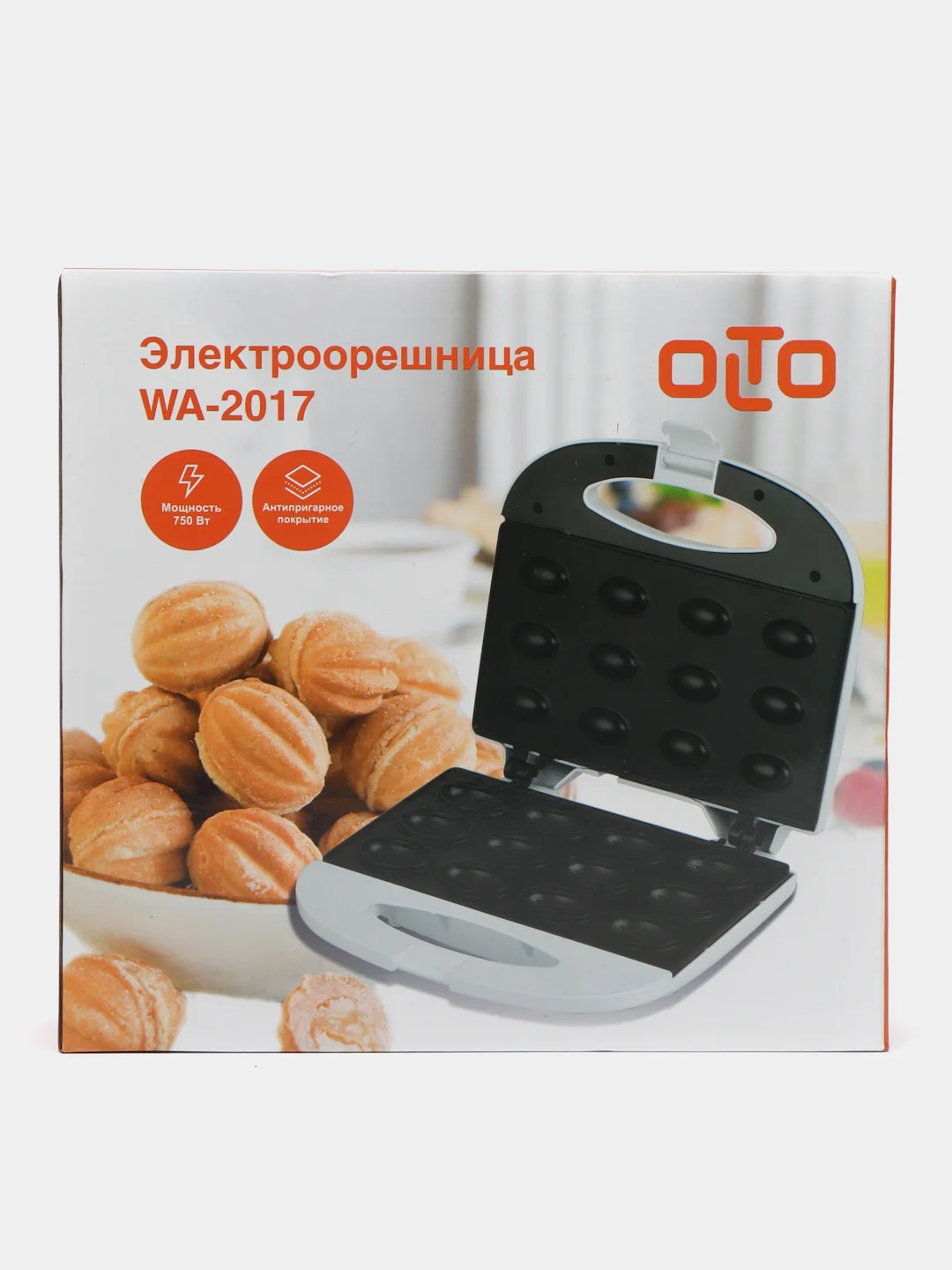 Орешница электрическая с антипригарным покрытием Olto WA-2017/Прибор для выпекания орешков
