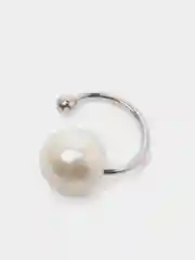 Серебряный каффы серьги с жемчугом, серьги женские бижутерия, серьги с жемчугом