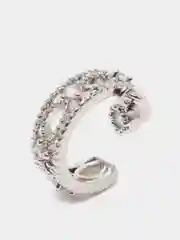 Золотой каффы серьги "Cool", со стразами, серьги женские, бижутерия