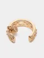 Золотой каффы серьги "Cool", со стразами, серьги женские, бижутерия