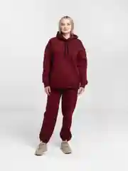 Багровый спортивный костюм, женский, с начесом