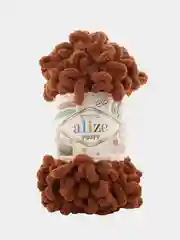 Оливковый пряжа Alize puffy петельки