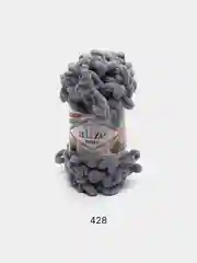 Серый металлик пряжа Alize puffy петельки