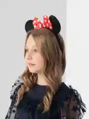 Алый карнавальный ободок "Мышка"