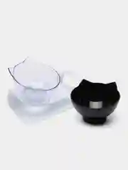 Серый миска для кошек и собак, двойная, с наклоном, 6 цветов