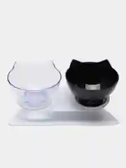 Серый миска для кошек и собак, двойная, с наклоном, 6 цветов