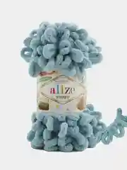 Голубой пряжа Alize Puffy петельки