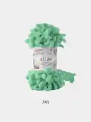 Тёмно-бирюзовый пряжа Alize Puffy петельки