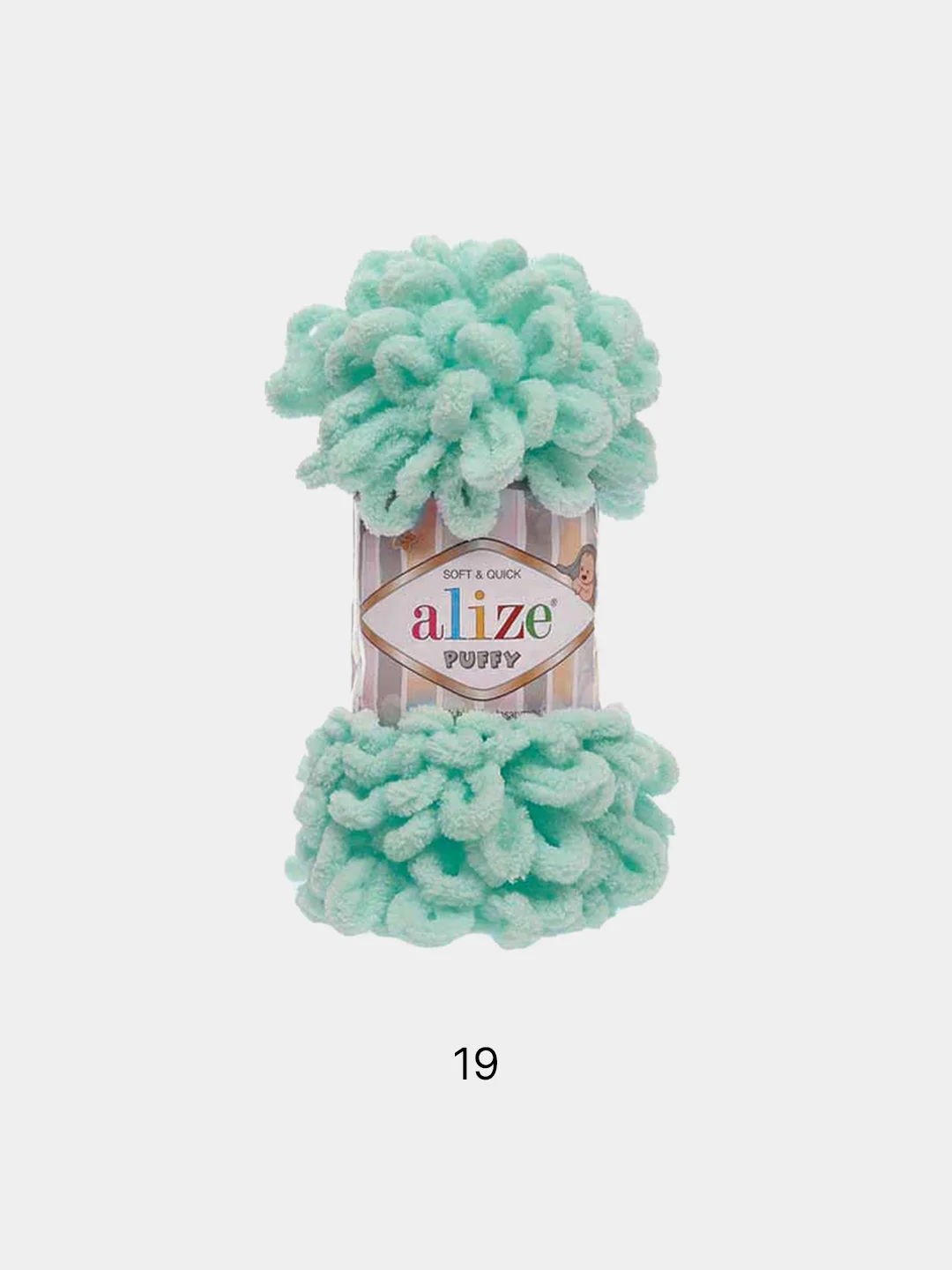 Индиго пряжа Alize Puffy петельки