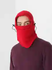 Красный балаклава зимняя утепленная, снуд флисовый