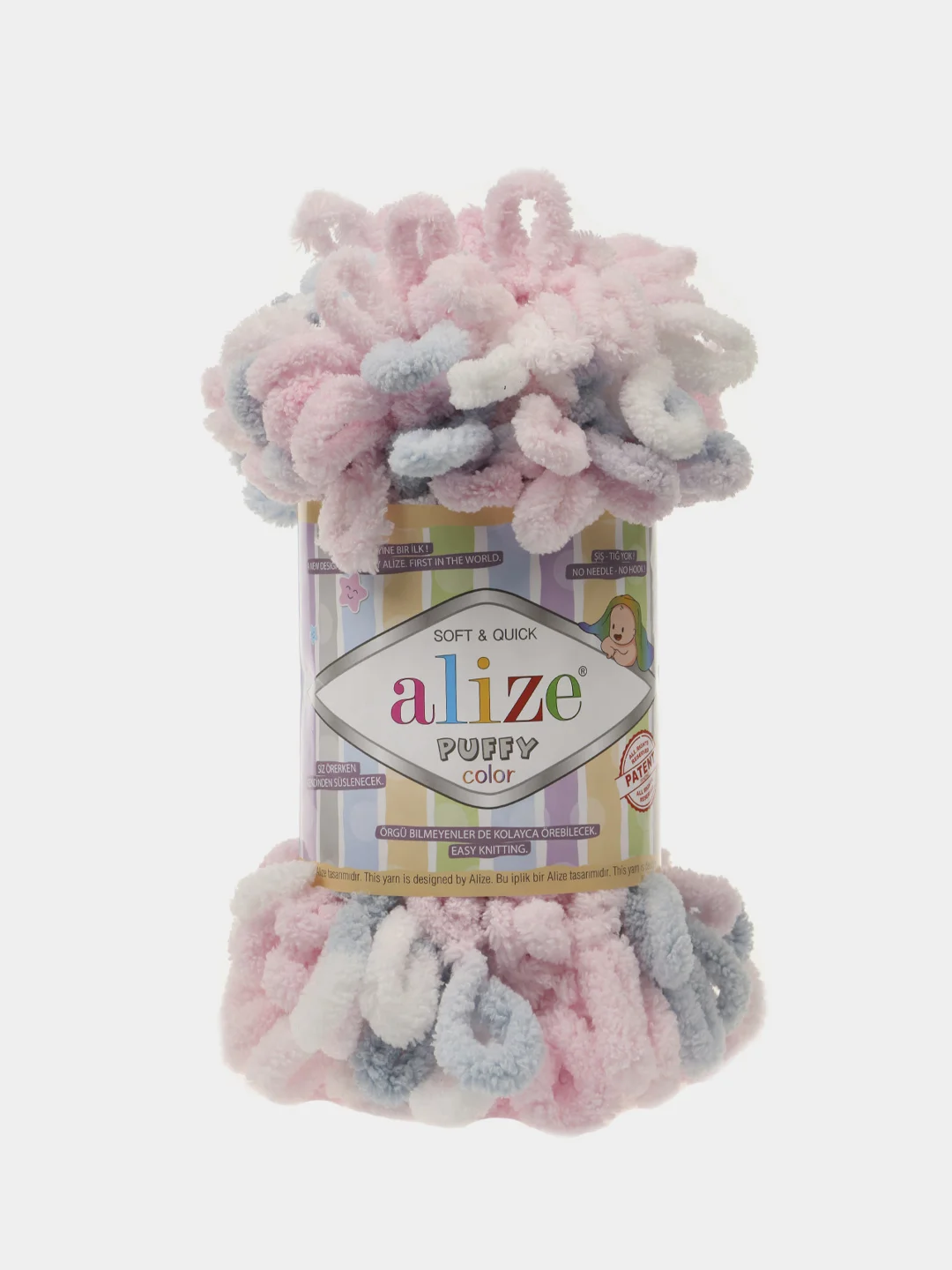 Конфетный пряжа Alize Puffy петельки