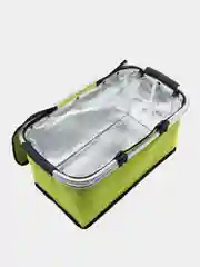 Салатовый термосумка складная с алюминиевым каркасом, корзина для продуктов, сумка термо холодильник