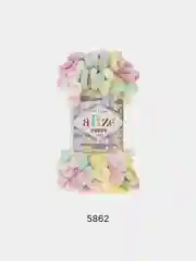 Оливковый пряжа Alize Puffy петельки