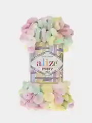 Оливковый пряжа Alize Puffy петельки