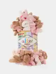 Розовый пряжа Alize Puffy петельки