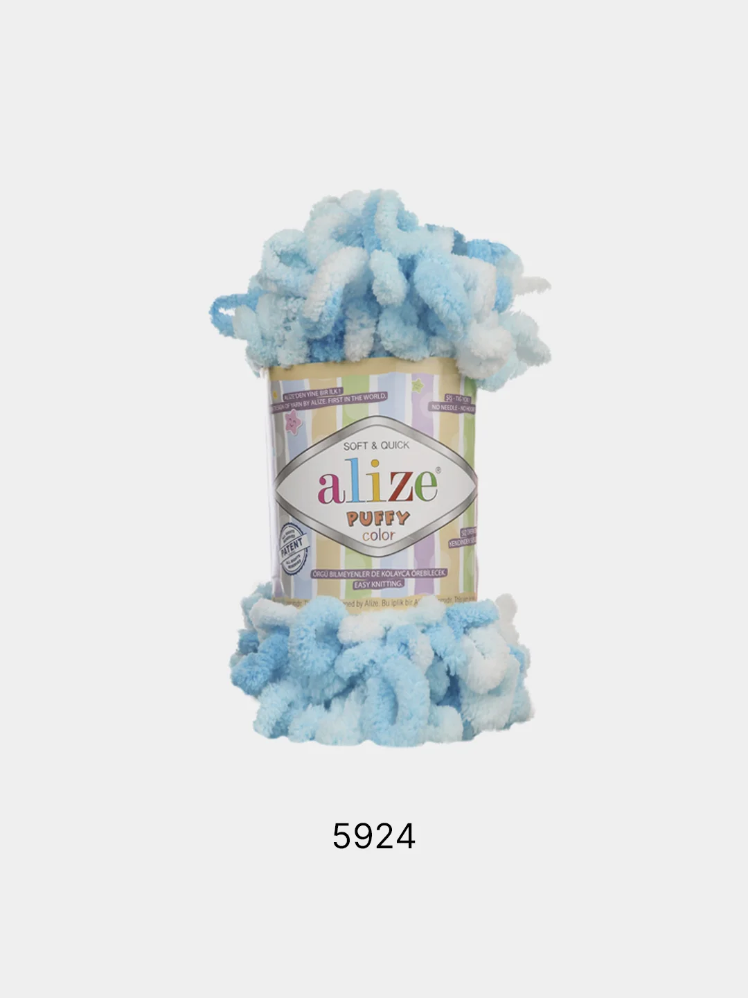 Прозрачный пряжа Alize Puffy петельки