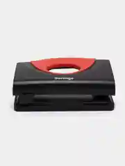Дырокол Berlingo "Office Soft" 10л., пластиковый, красный, с линейкой