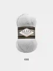 Серебряный пряжа Alize Superlana klasik(Суперлана)25%шерсть, 75%акрил, 100г/280м