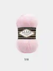 Пудровый пряжа Alize Superlana klasik(Суперлана)25%шерсть, 75%акрил, 100г/280м