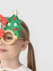 Алый очки карнавальные на Новый Год