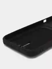 Черный чехол силиконовый для iPhone 7/8/SE/11/12/13/14/15/Plus/Pro Max, с карманом для карты