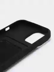 Черный чехол силиконовый для iPhone 7/8/SE/11/12/13/14/15/Plus/Pro Max, с карманом для карты