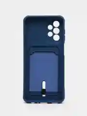 Синий чехол Samsung Galaxy A23, Самсунг Галакси А23 силиконовый с карманом для карты