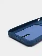 Синий чехол силиконовый для iPhone 7/8/SE/11/12/13/14/15/Plus/Pro Max, с карманом для карты