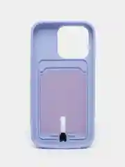 Лавандовый чехол силиконовый для iPhone 7/8/SE/11/12/13/14/15/Plus/Pro Max, с карманом для карты