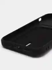 Черный чехол силиконовый для iPhone 7/8/SE/11/12/13/14/15/Plus/Pro Max, с карманом для карты