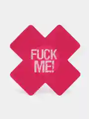 Синий пэстисы наклейки на грудь Fuck me, кресты на соски, стикини, самоклеющиеся накладки