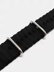 Черный ремешок силиконовый для смарт-часов Apple Watch X8 Ultra, X8 Pro, Dt No 1, 42-44-45-49мм