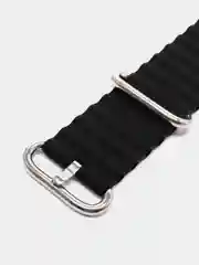 Черный ремешок силиконовый для смарт-часов Apple Watch X8 Ultra, X8 Pro, Dt No 1, 42-44-45-49мм