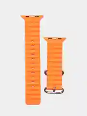 Оранжевый ремешок силиконовый для смарт-часов Apple Watch X8 Ultra, X8 Pro, Dt No 1, 42-44-45-49мм