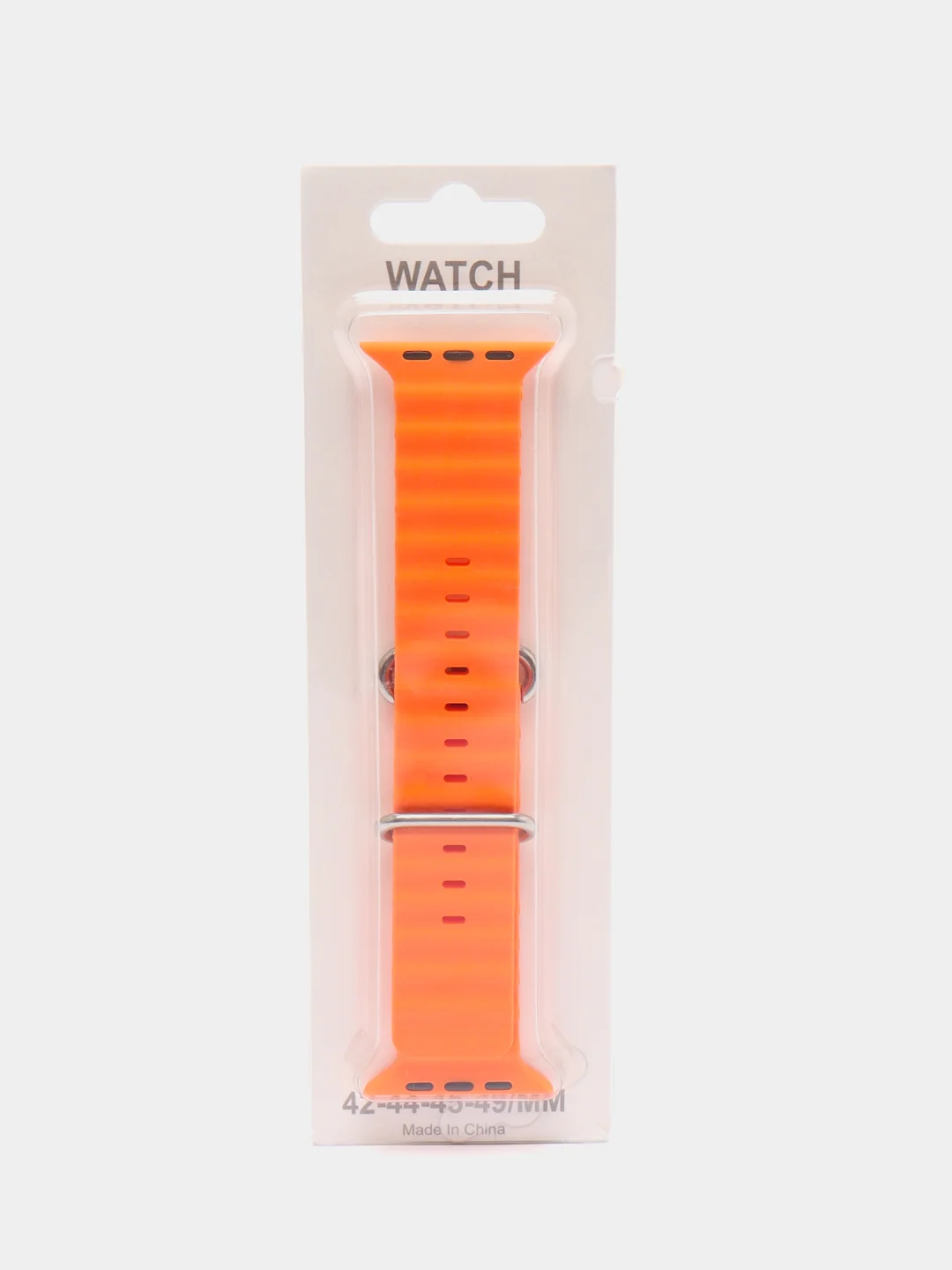 Оранжевый ремешок силиконовый для смарт-часов Apple Watch X8 Ultra, X8 Pro, Dt No 1, 42-44-45-49мм