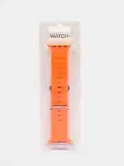 Оранжевый ремешок силиконовый для смарт-часов Apple Watch X8 Ultra, X8 Pro, Dt No 1, 42-44-45-49мм