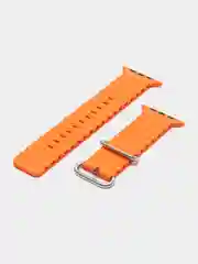 Оранжевый ремешок силиконовый для смарт-часов Apple Watch X8 Ultra, X8 Pro, Dt No 1, 42-44-45-49мм