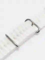 Белый ремешок силиконовый для смарт-часов Apple Watch X8 Ultra, X8 Pro, Dt No 1, 42-44-45-49мм