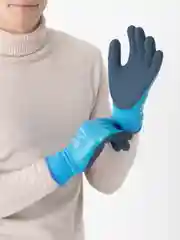 Синий перчатки резиновые утепленные